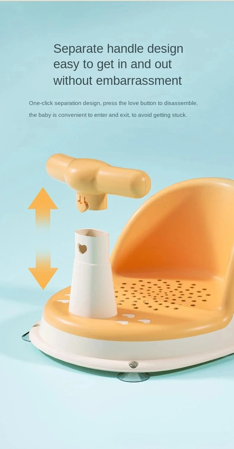 HOMEFISH Children's Shower Seat Portable Shower Stand for Newborns and Young Children Children's Growth Accessories