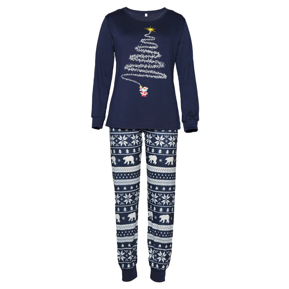 Christmas Look Pajamas Set Mom Dad Kids Dog Matching Pyjamas Cute Elf Print Sleepwear Soft Loose 2 Pieces Suit Xmas Wear Pijamas