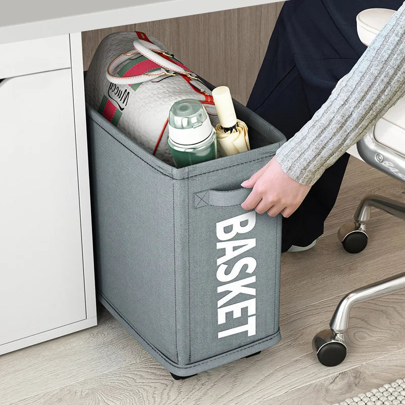Laundry Basket with Wheels Large Capacity Yoga Mat Storage Basket Multifunctional Foldable Waterproof Dirty Clothes Storage Bag