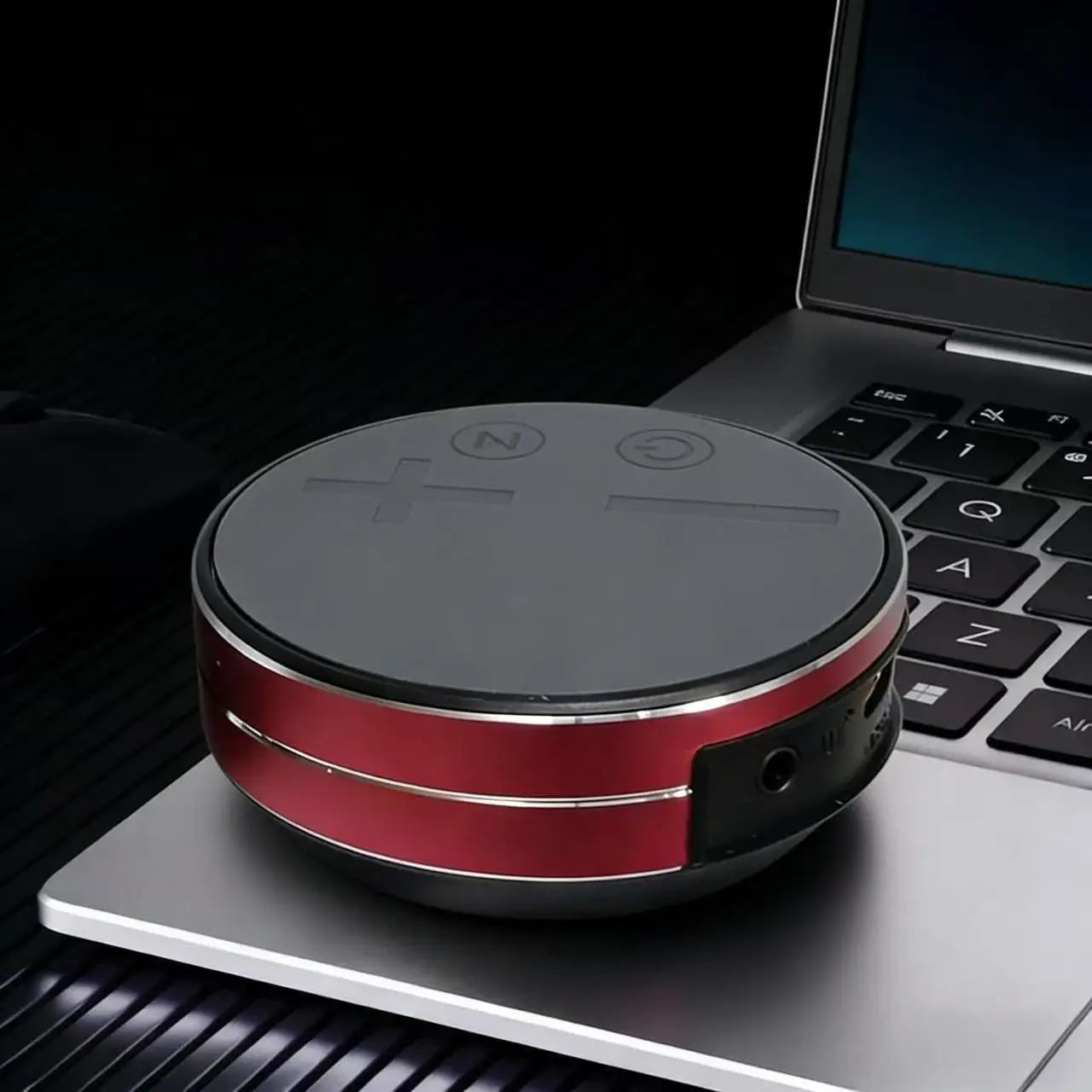 Bone Conduction Desktop Wireless Speaker with suction cups for secure attachment. Wireless TWS speaker, compatible with lanyard