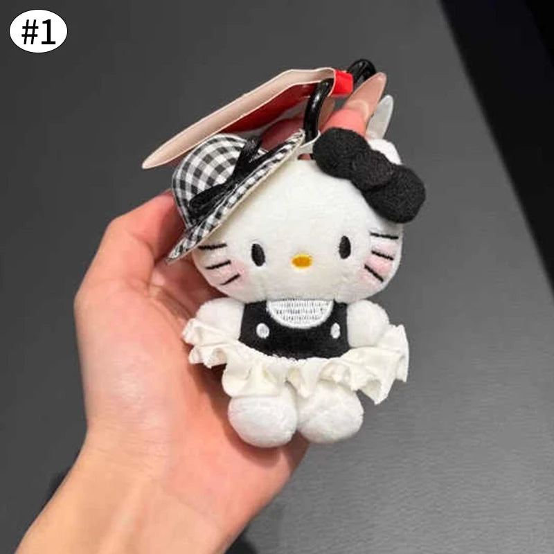 Kawaii Hello Kitty Keychain Cute Cartoon Bag Pendant Plush Doll Charms Car Key Ring Backpack Accessories Women Girl Gifts