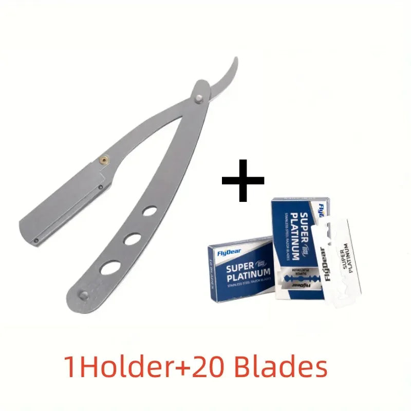 Shaving Razor Face Manual Shaves Blades Foldable Straight  Safety Razor Men Stainless Steel Care Body Face Hair Removal Knife