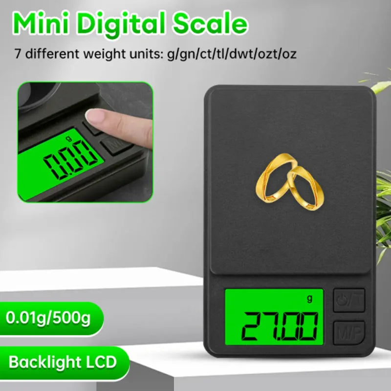 For Digital Weighing, Food and Jewelry, Kitchen Scale, High-precision Small Electronic Scale Precision Scale with Backlit LCD