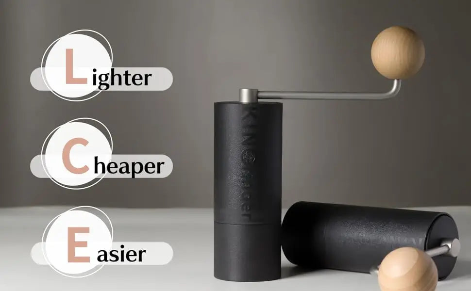 KINGrinder P0/P2 Lightweight Manual Hand Coffee Grinder for Moka pot Drip with Assembly Consistency Stainless Steel burr