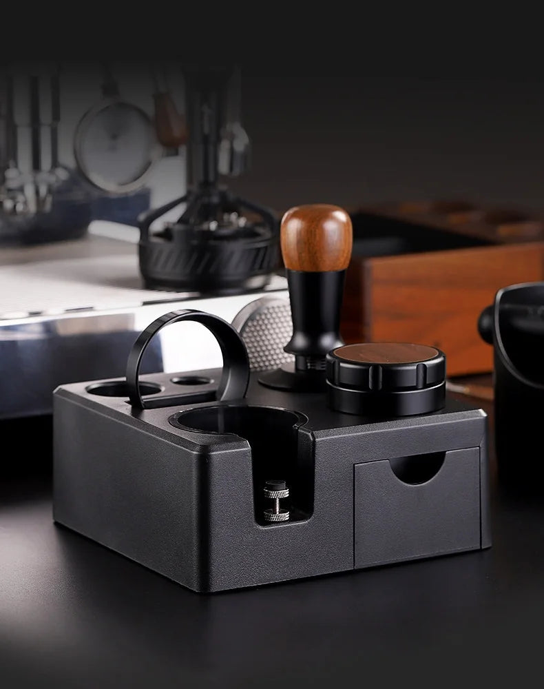 Coffee Tamping Station Distributor Storage Seat 51/53/54/58mm Universal Tamper Station Multi Functional Storage Rack Coffee Tool