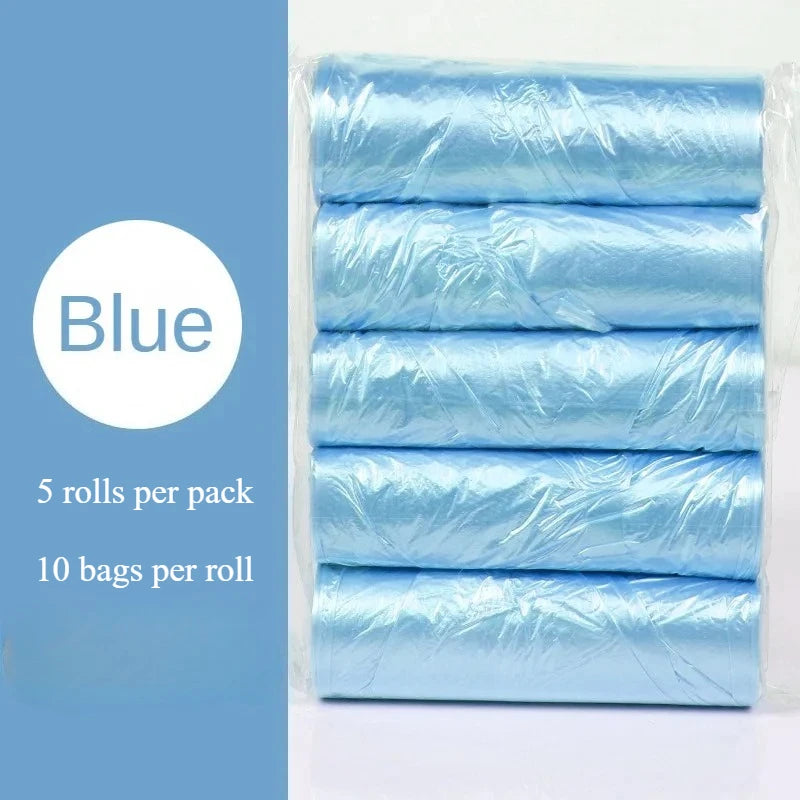 5 Rolls/pack Household Disposable Trash Pouch Small Trash Bags Kitchen Storage Garbage Bags Cleaning Waste Bag Plastic Bag