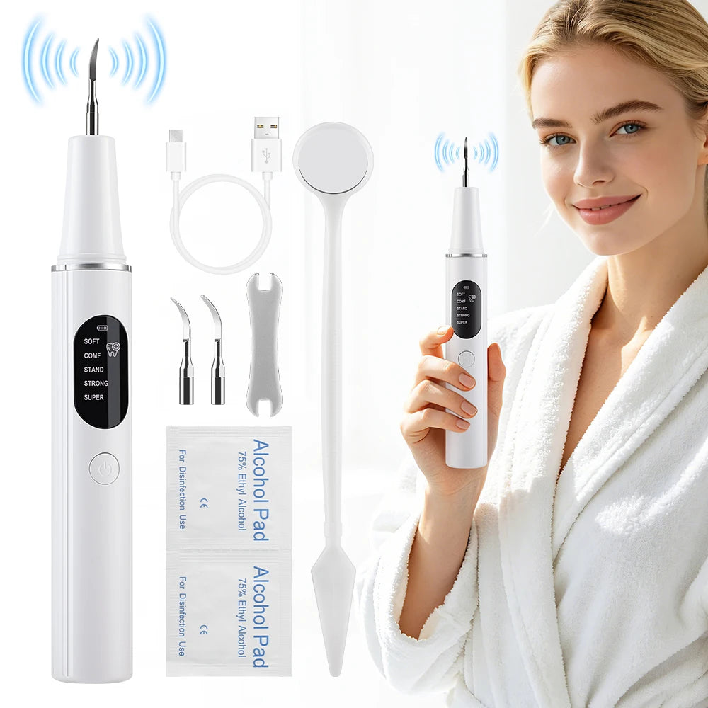 Electric Ultrasonic Dental Scaler 5 Modes Calculus Oral Tartar Remover Tooth Stain Cleaner Teeth Whitening Oral Care