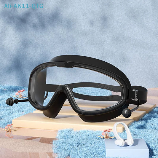 Hot！1 PC Large Frame Swimming Goggles For Kids High Quality Antifog Swim Glasses Waterproof HD Swim Eyewear Swim Equipment