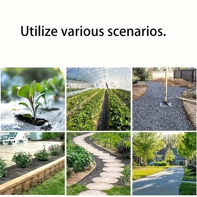 Landscape Fabric Weed Barrier  Ground Suitable for Gardens, Weed Control, Erosion Control, Driveways & Pathways - Installation