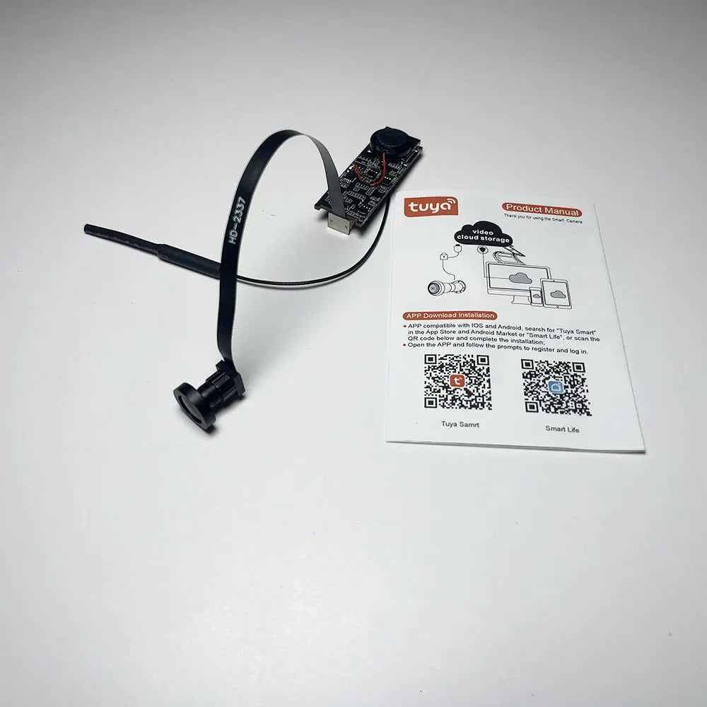 Tuya Mini wifi Pcb Camera Wide angle 2.1mm 3MP Indoor Onvif Built-in Audio TF Card Slot IPC  Smart Security TUYA APP Cam