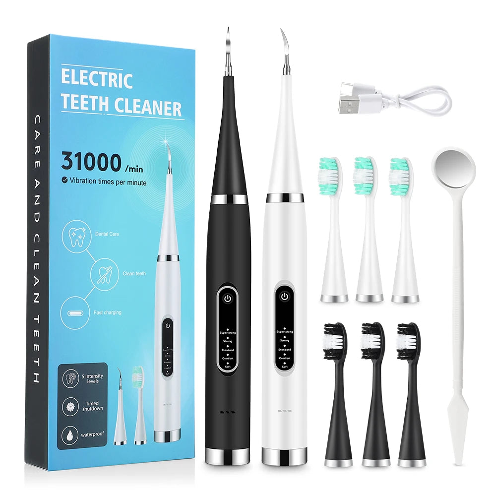 Electric Teeth Cleaner Dental Scaler Waterproof Oral Care Plaque Spatula Removes Tartar Dental Scraper Dental Instrument