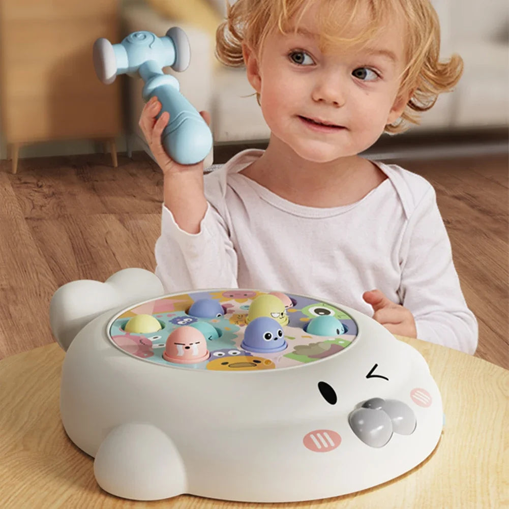 Educational Interactive Toy Whack A Mole Game hobbies  Pounding Hammers Included Knocking Toy Seal Montessori Toy Gift for Kid