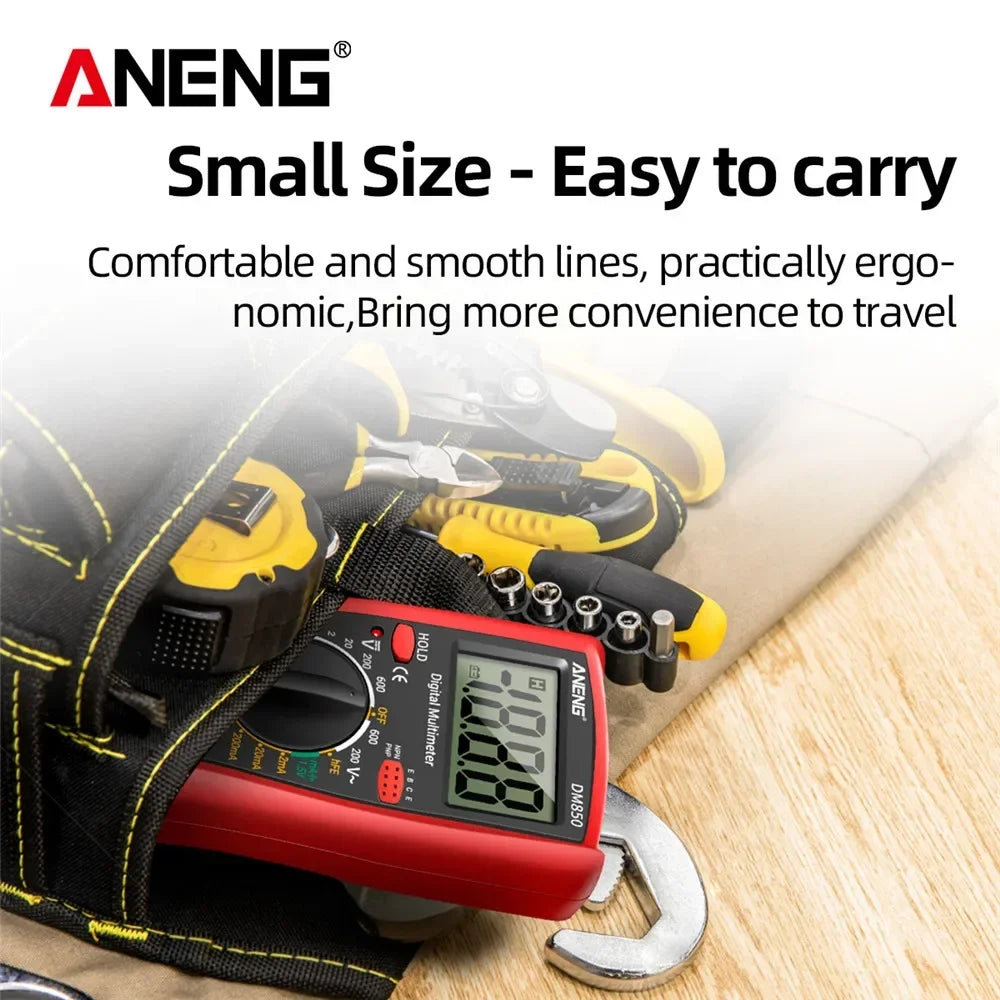 Smart Digital Multimeter Automatic 1999 Count AC/DC Current Voltage Handheld ANENG DM850 Buzzer Resistance Diode Electrician Tes
