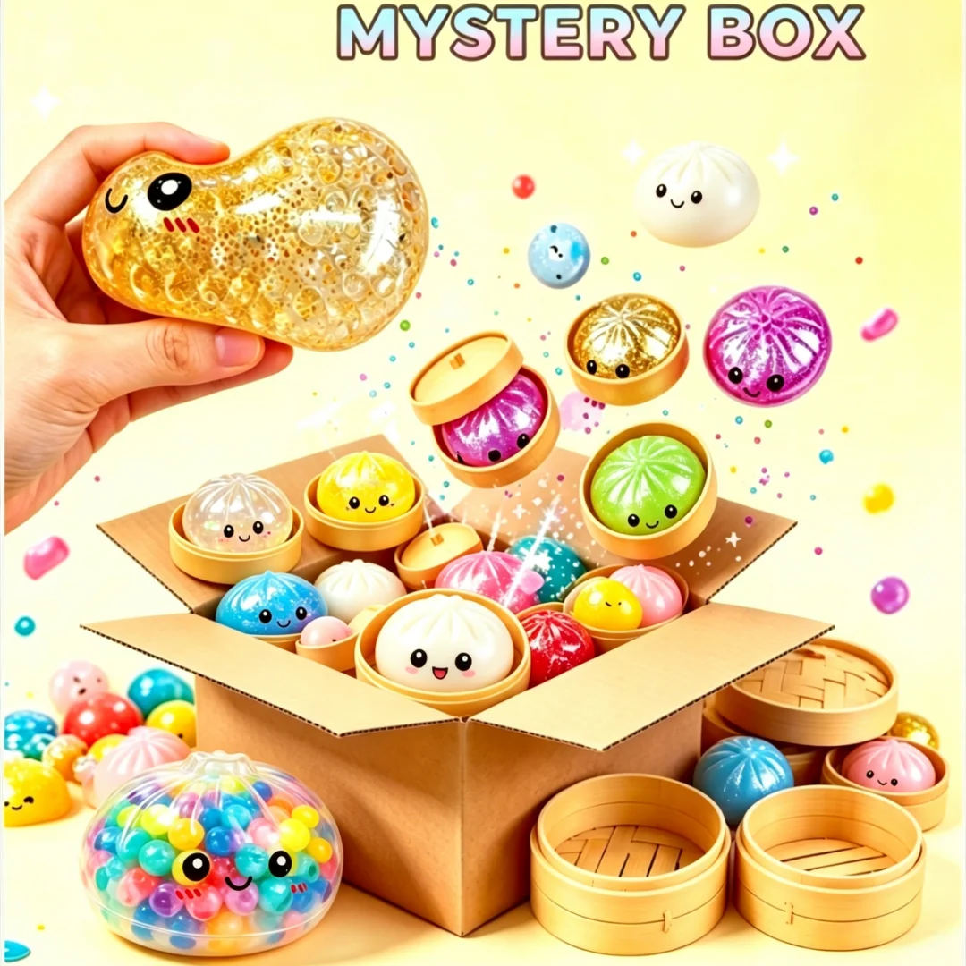 Assorted 100Pcs Surprise Blind Box Squishy Toys Slow Rebound Squeeze Fidget Stress Relief Birthday Party Favor Gifts