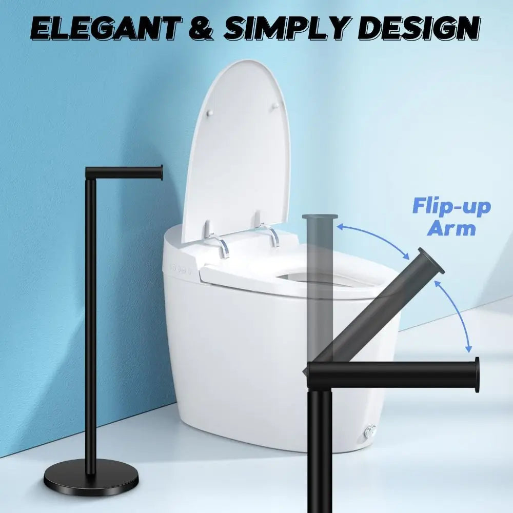 Universal Stainless Steel Toilet Paper Stand Free Standing Toilet Paper Holder Modern Design Roll Paper Storage Rack Tissue Rack