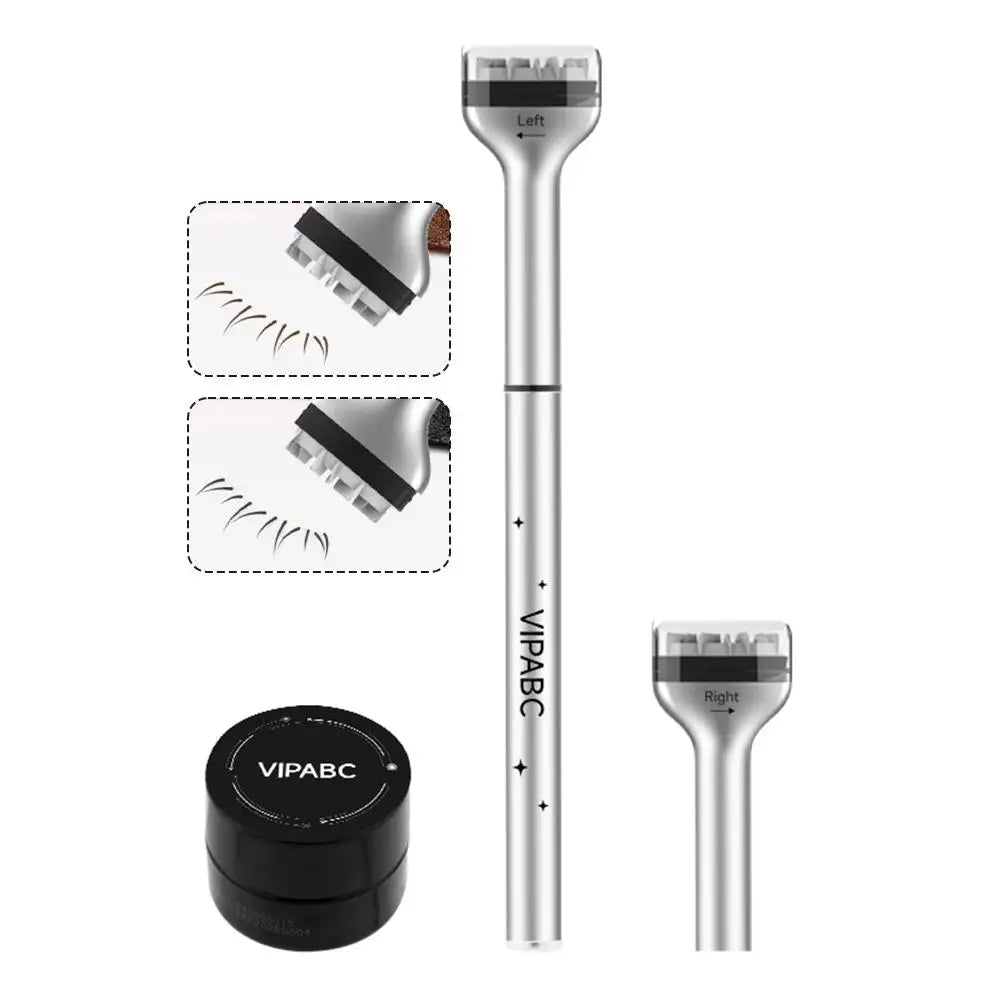 1 Set Eyelash Seal DIY Lower Lash Extension Stamps For Beginner Convenient Natural Simulation Mascara Stick Silicone Makeup Tool