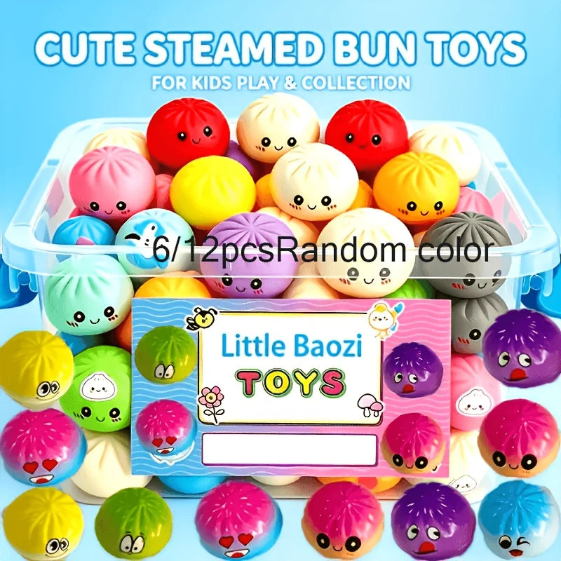 Hot Mini Dumpling Squishy Steamer Mysteries Dumplings Stress Relief Random Color Home OfficeDesk PartyGift Dumpling Squishy
