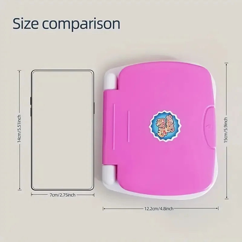 Electronic mini learning computer toy, alphanumeric music function, children's puzzle early education gift (excluding battery)