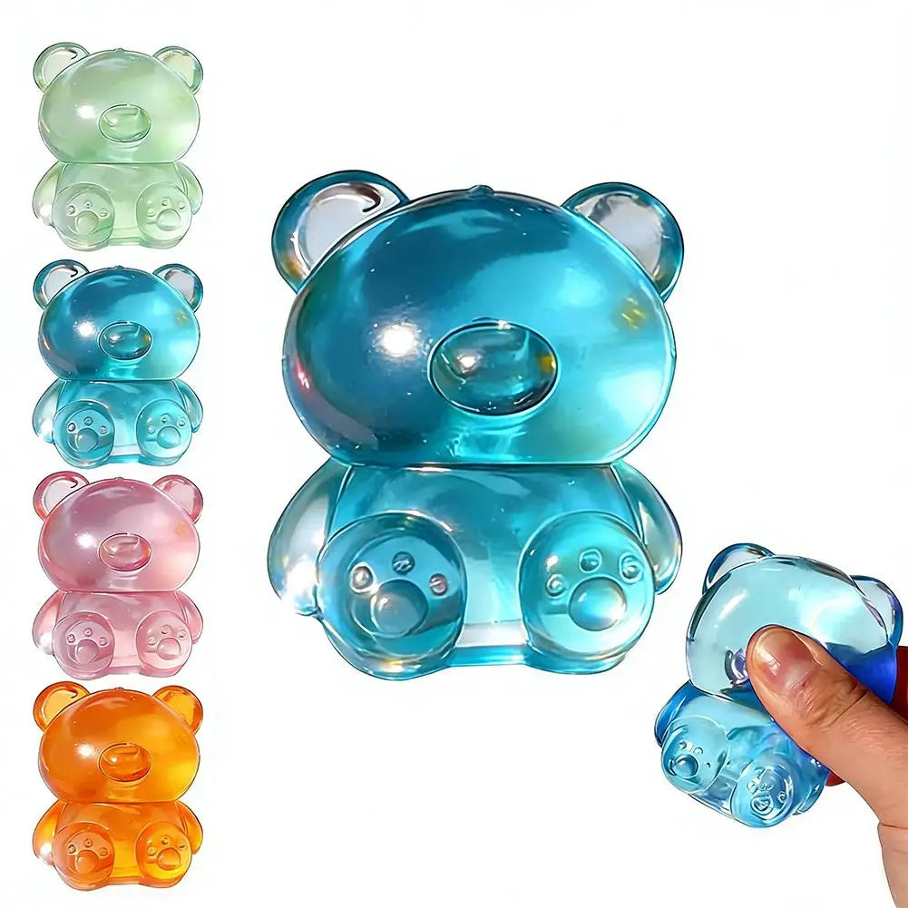 Glitter Duck Squishy Stress Relief Toy | TPR Material | Random Color | Soft Squeeze Fidget Toy for Anxiety Relief | Portable