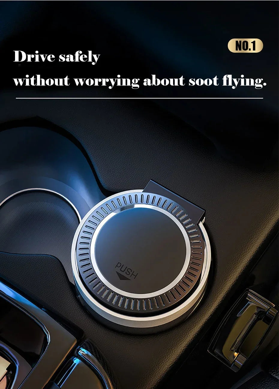 1PCS Portable LED Smoke Car Ashtray Cigarette Ash Holds Cup Automatic Light Indicator Ashtray Car Cup Holder