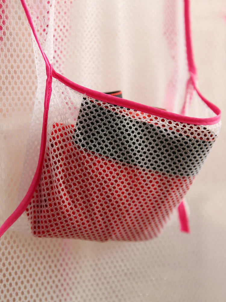 Mesh breathable laundry basket, foldable large size 40 * 40 * 70 miscellaneous laundry basket, simple and large capacity miscell