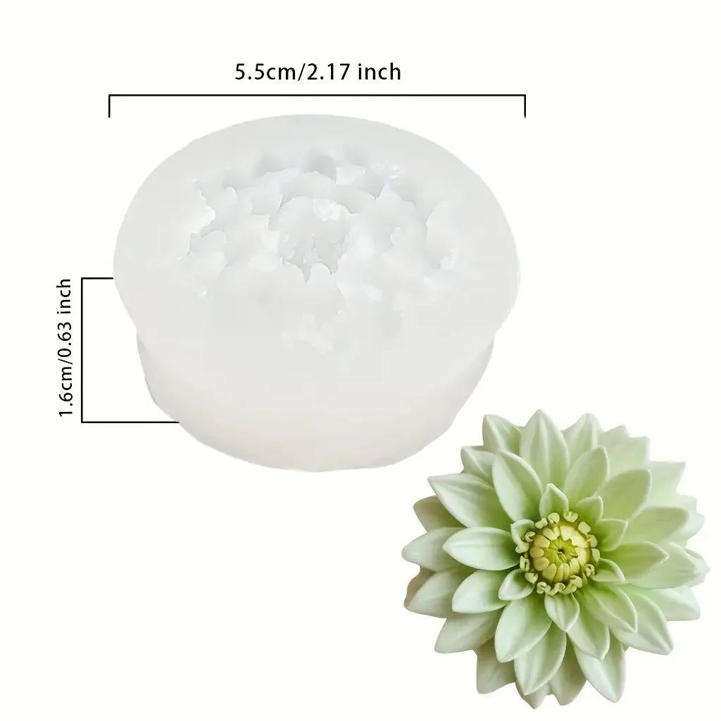 1-Cavity Rose Flower Mold - Non-Stick Silicone Mold for Candles, Soap, Plaster, and Aromatherapy - Easy to Demold, Reusable Floral Mold, Suitable for DIY Home Decor, Weddings, Parties - Suitable for Beginners and Professional