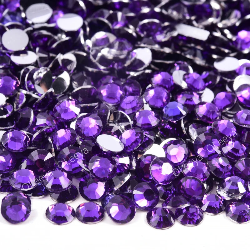 Oleeya Wholesale Flatback Silver bottom Resin Cтразы Non hotfix Rhinestones in Big Package Glitter Crystals and Strass For 네일파츠