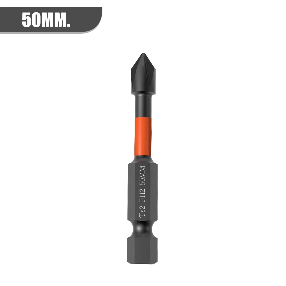 Strong Magnetic Batch Head PH2 Cross Screwdriver Set Impact Drill Bit Screw Alloy Steel Non-slip Cross Screwdriver 25-150mm