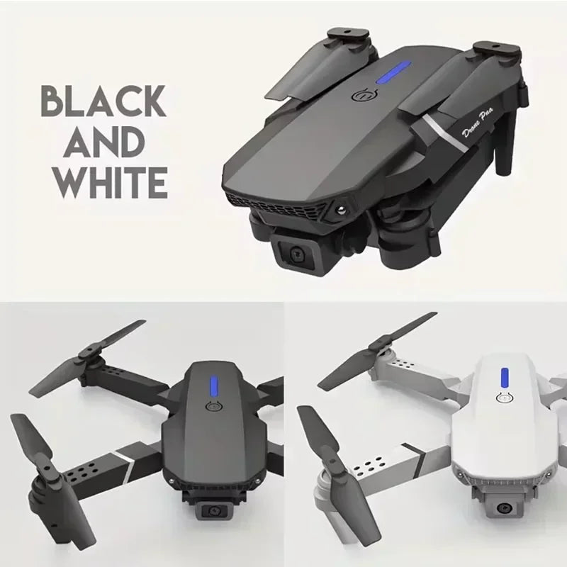E88 Pro WIFI FPV Drone Wide Angle HD 4K 1080P Camera Height Hold RC Foldable Quadcopter Dron Helicopter Toy Christmas Boy's Gift