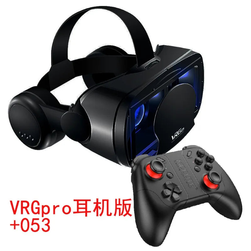 VR Glasses Virtual Reality 3D VR Glasses Google Cardboard Headset for Use with Smartphone Android Virtual Glasses with Gamepad