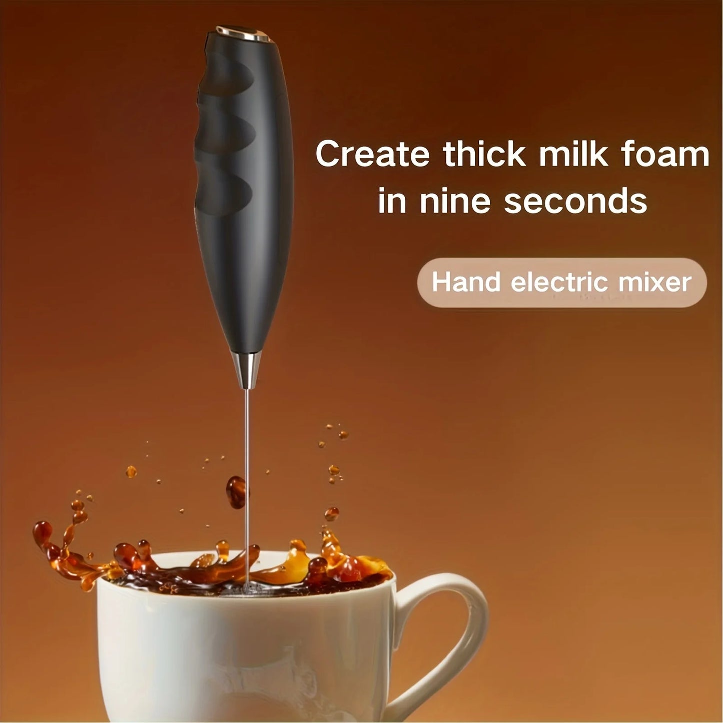 2025 New Stylish Multifunctional Handheld Electric Mixer  Battery Operated Dual-head Whisk for Cappuccino, Matcha, Eggs, Lattes