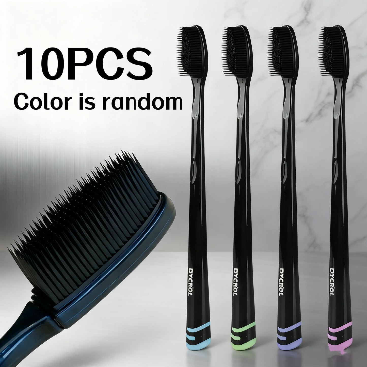 2/6/10Pcs Random Color Silicone Bristle Deep Cleaning Outdoor Travel Convenient Toothbrush Home Essential Holiday Gift Great Cleaning Power Christmas Gift