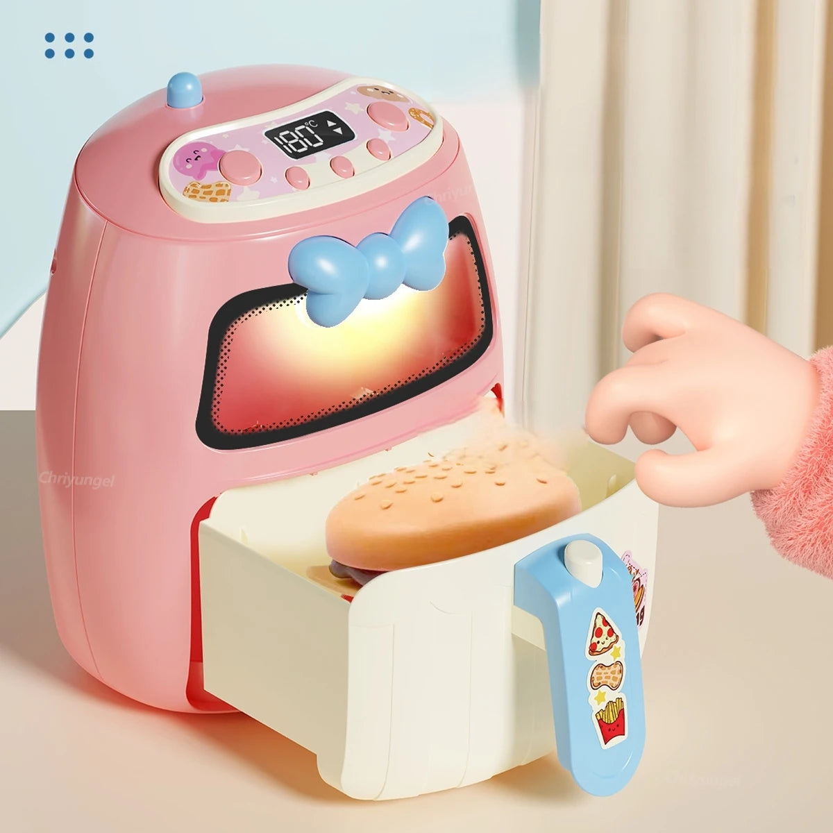 Pretend Play Toy Mini Kitchen Appliances Set for Toddlers Air Fryer Washing Mixer Educational Toys Gift for Kids Girls Boys