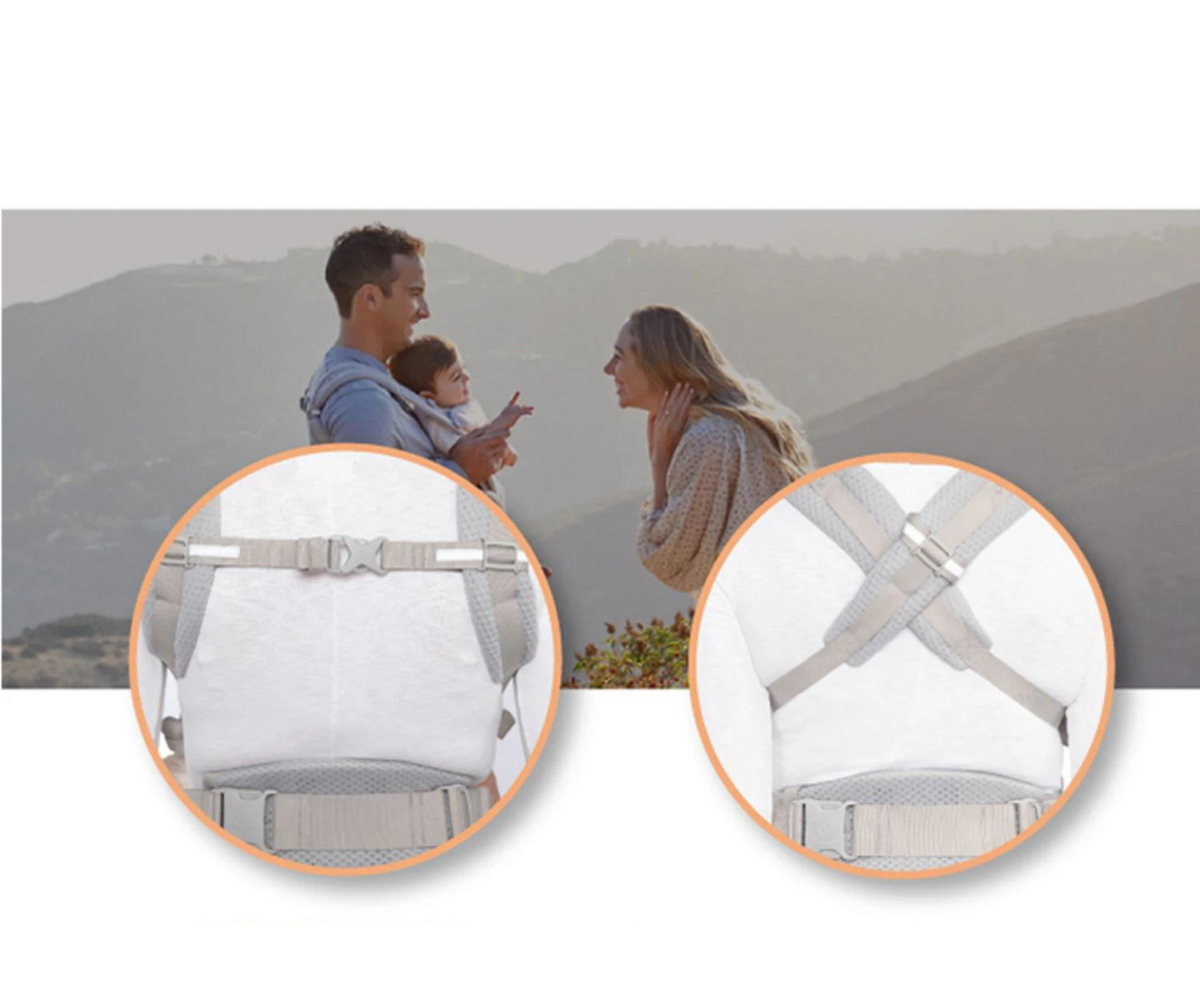 Ergobaby All Carry Positions Breathable mesh baby carrier, enhancing lumbar support and airflow (7-45 pounds)