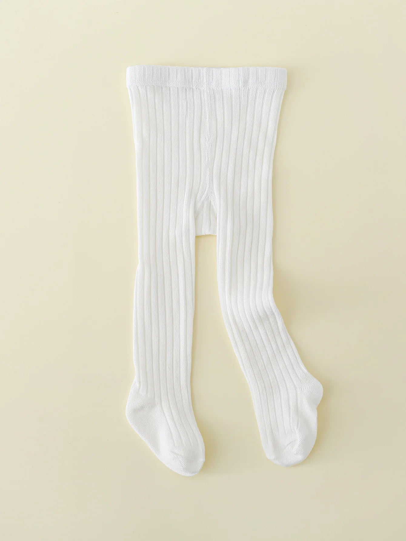 1-Pack of Simple Basic Vertical Striped Leggings for Baby Girls, Suitable for Girls' Daily Life