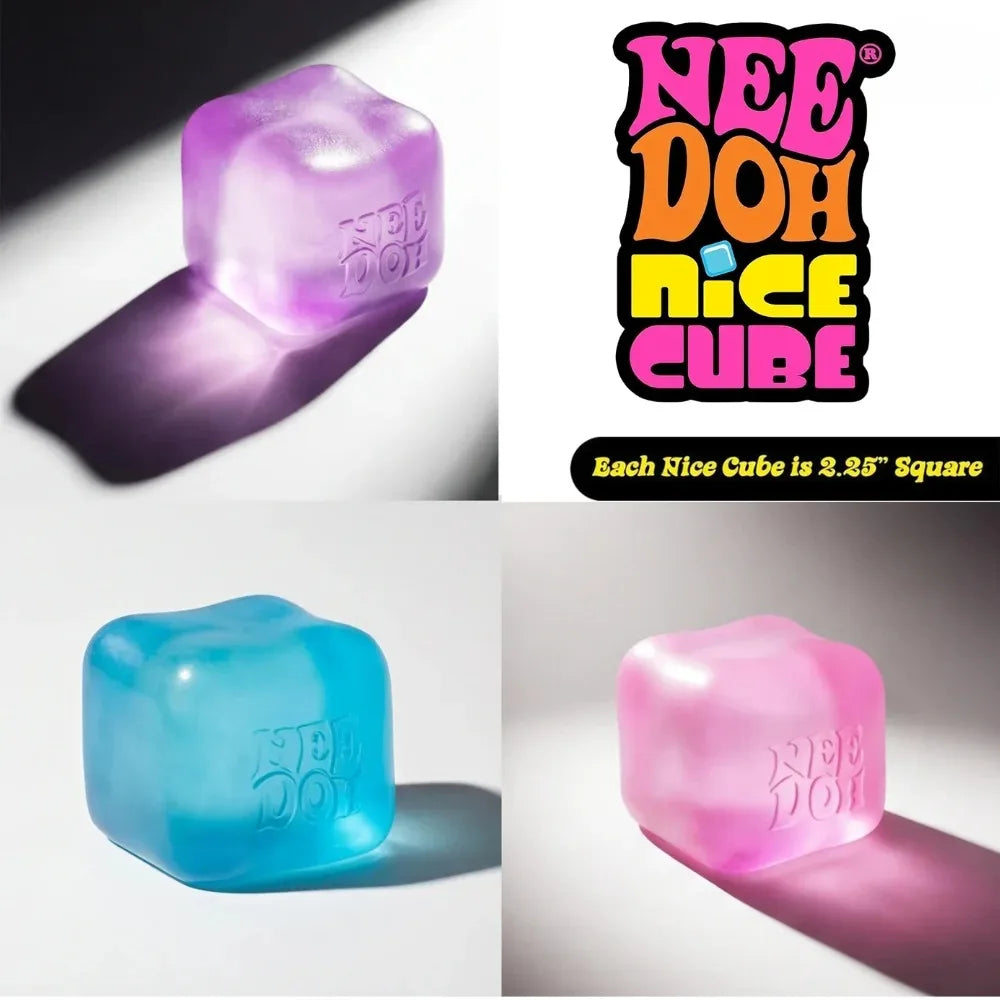 NEW Trending Nee Doh Jellyfish & Cube Squish Toy - Soft Jelly Squeeze Stress Relief Fidget, Sensory NeeDoh for Kids & Adults @！