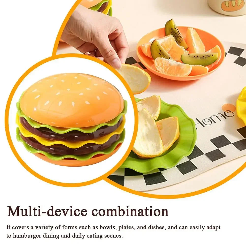 Stackable 7th Floor Hamburg Dinner Plate Stackable Dinner Plate Bone Spit Plate Interesting Sauce Container Table Decoration