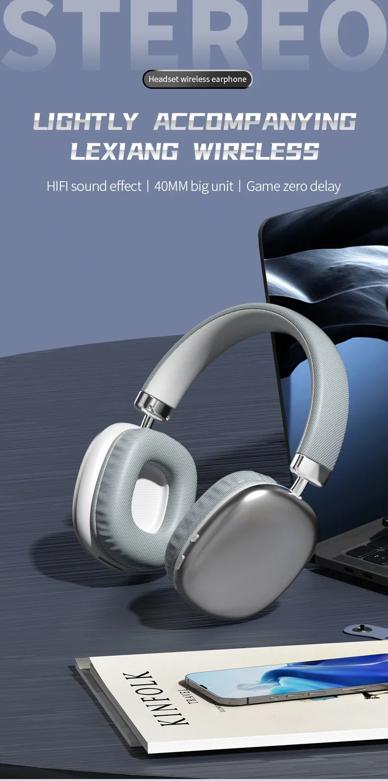 2025 NEW Air Max Bluetooth Headphones Earphone Wireless Headsets Stereo Surround Gaming Earbuds For Iphone Xiaomi Samsung Phone
