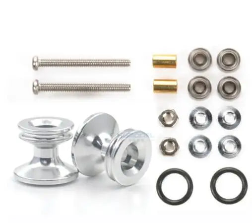 2pcs 15418 13-12mm Aluminum Alloy Guide Rollers 15461/15426 2023Jcup 95160 19mm Roller With Rubber Ring Tamiya Mini 4WD Homemade