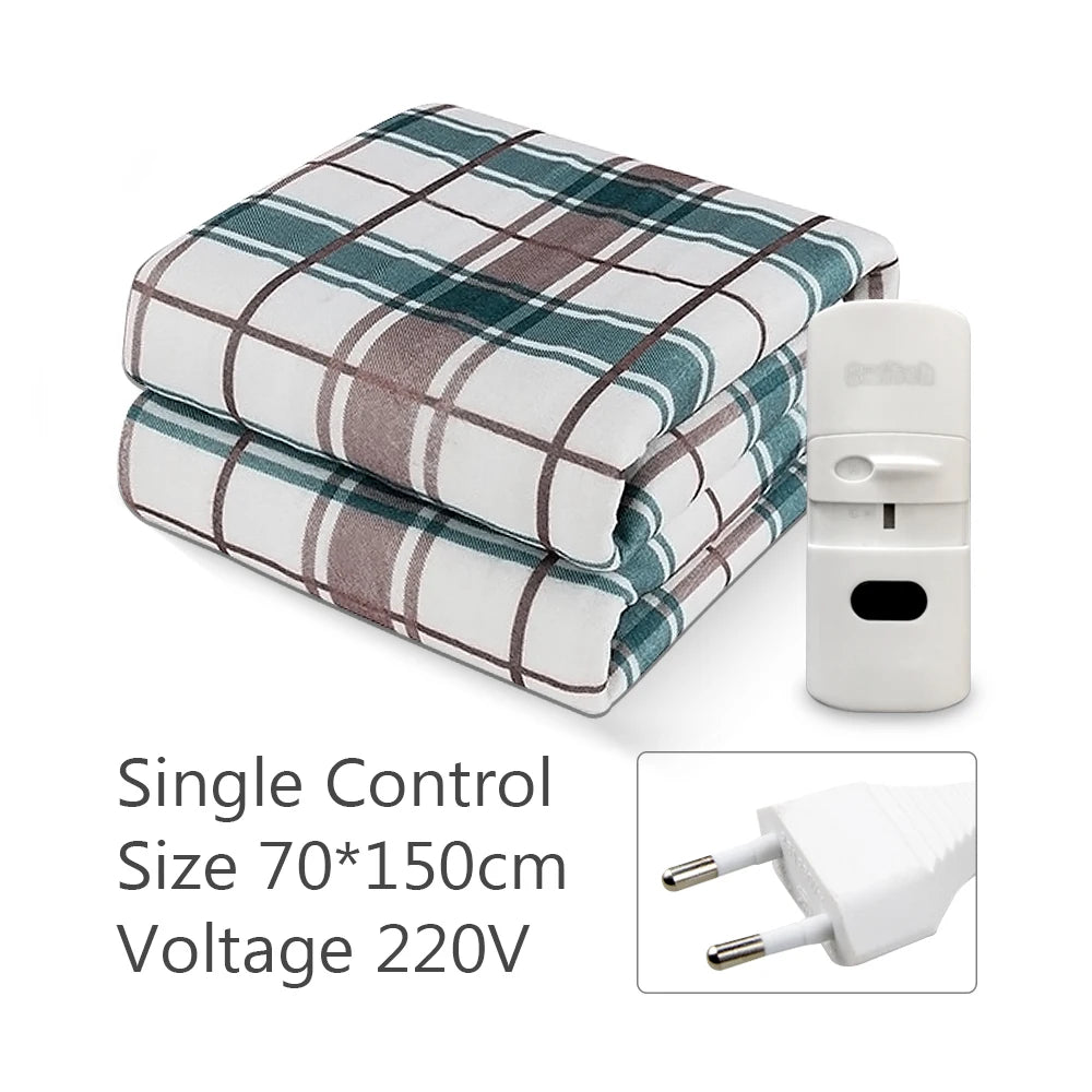 220V Electric Heating Blanket 70x150cm/120x150cm/150x180cm Thicker Heater Heated Blanket Winter Warm Thermostat Heated Pads
