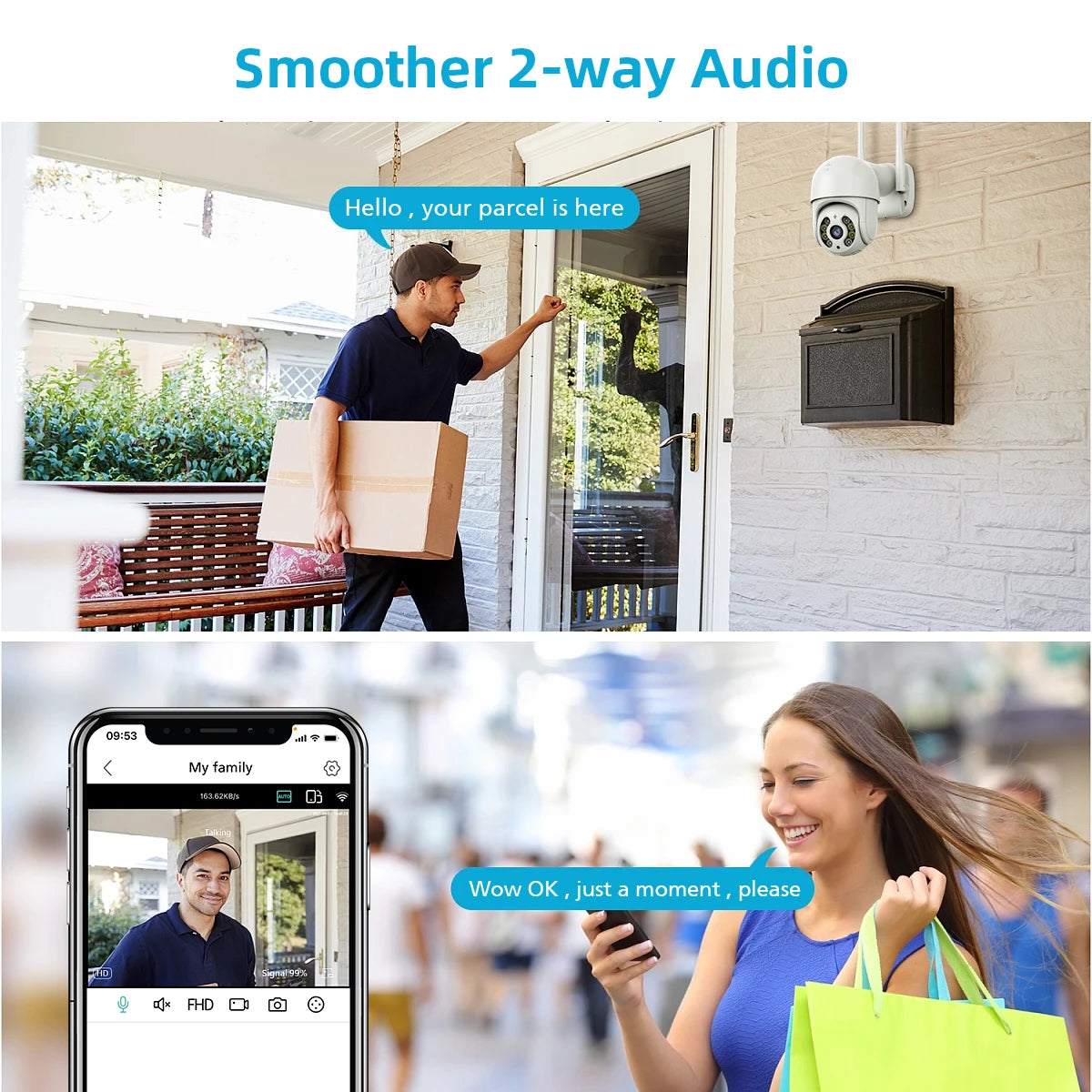 4K 8MP Wireless IP Camera Outdoor Security Wifi PTZ Camera 4MP HD Auto Tracking Video Surveillance CCTV Camera P2P iCsee APP