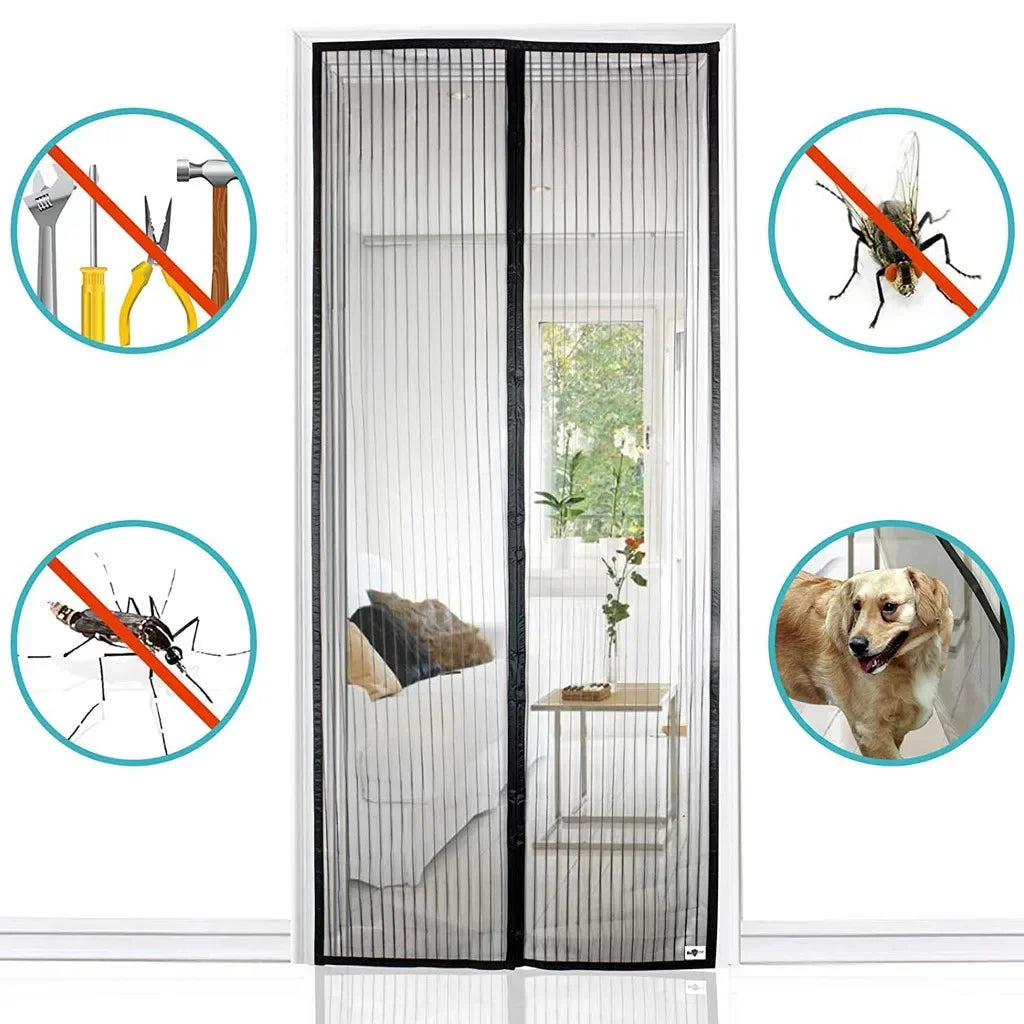 Magnetic Mosquito Net, Summer Insect Fly Control, Door Curtain Net, Living Room, Bedroom Curtain, Automatic Closing Door Screen