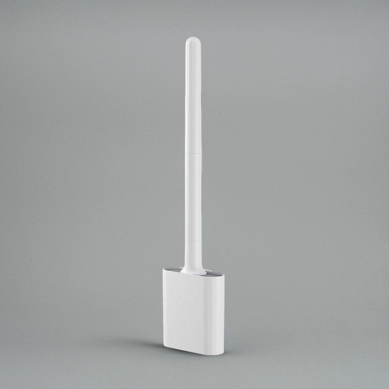 1 mini silicone toilet brush set, wall mounted and standing dual-purpose, soft silicone brush, easy to clean toilet corners