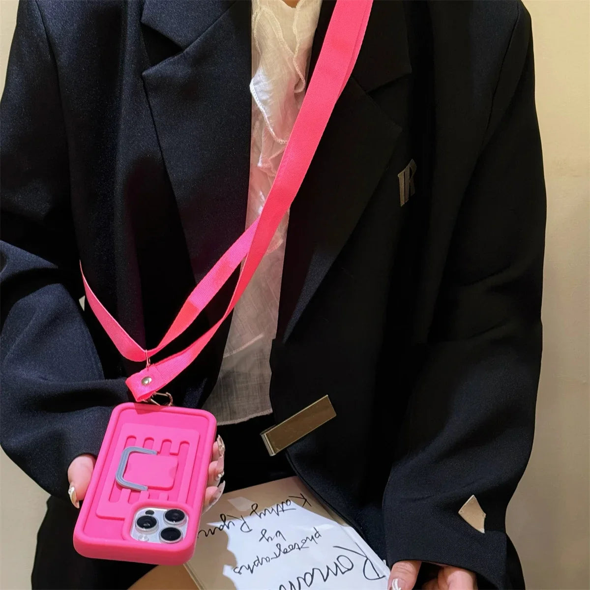 Hot Creative Storage Box Crossbody Lanyard Silicone Phone Shell For iPhone 11 12 13 14 15 Pro Max Funny Shockproof Soft Cover