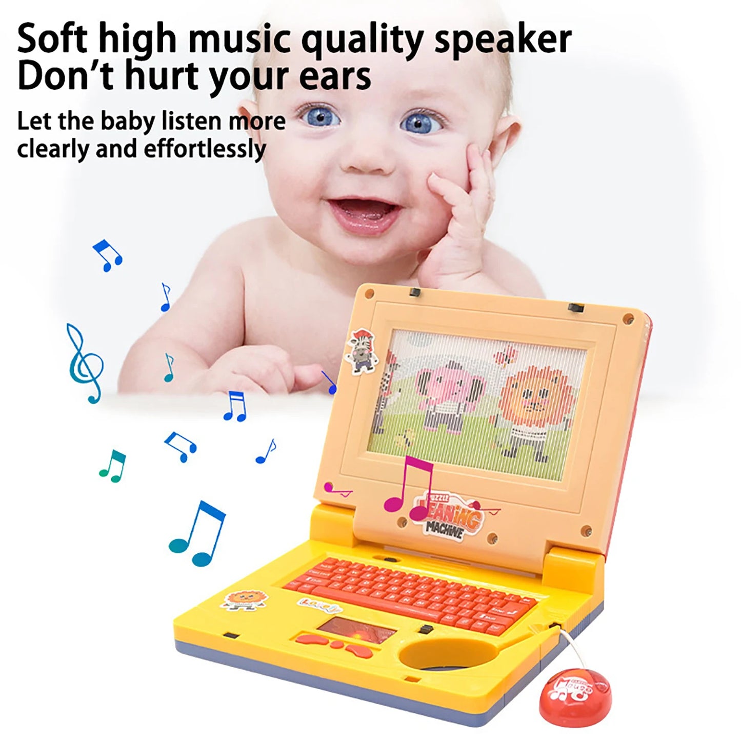 Children's computer toys, simulation laptops, lighting, music, early education and educational gifts