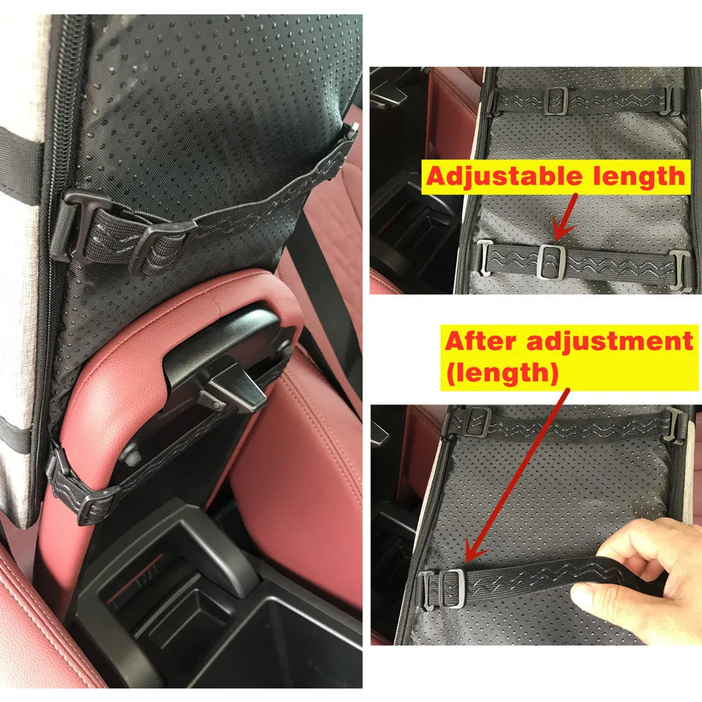 Pet Products Portable Console Booster Dog Car Seat & Carrier for Small Dogs & Cats,Car Seat for Center Car Armrest Safety Tether