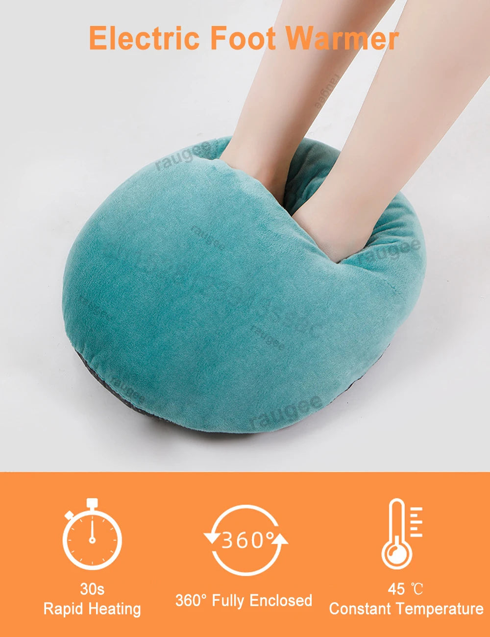 Foot Warmer USB Foot Heater Electric Foot Heating Pad Fast Heating Soft Plush Electric Foot Warmer for Home Heated Feet Warmer