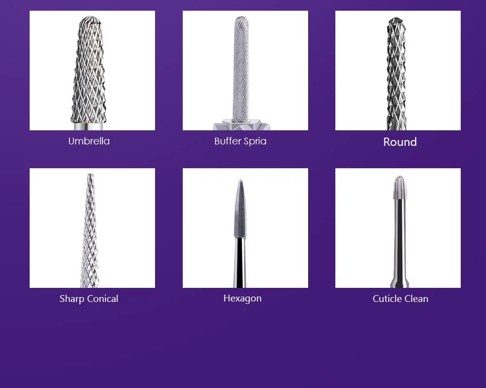 LadyMisty Ceramic Nail Drill Bit Milling Cutter For Manicure Pedicure Nail Files Buffer Nail Art Equipment Accessory