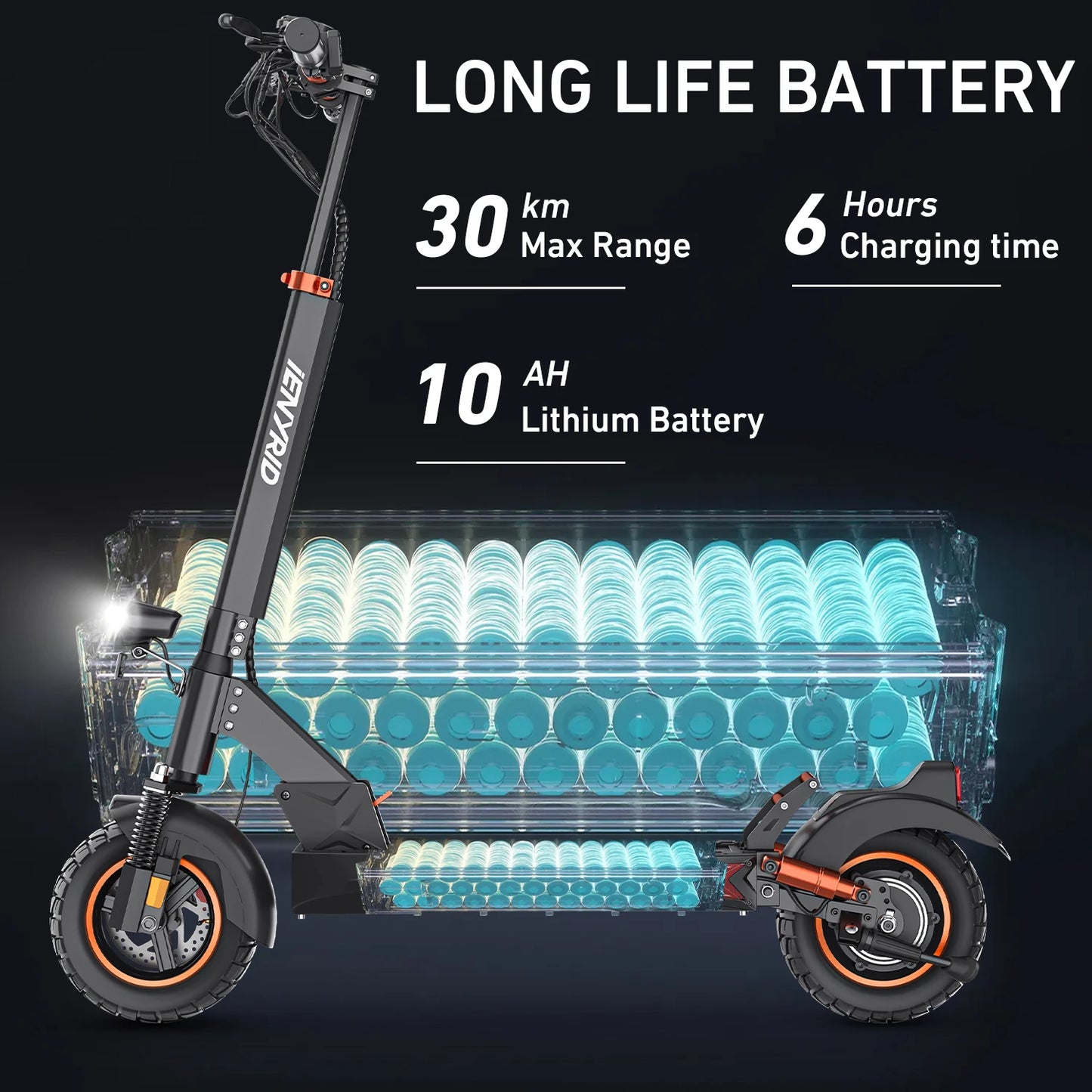 IENYRID M4 Pro S Foldable Electric Scooter 800W 48V/10AH E-Scooter 25KM Per Hour Max Range 20-30KM Adults E-Mountain Scooter