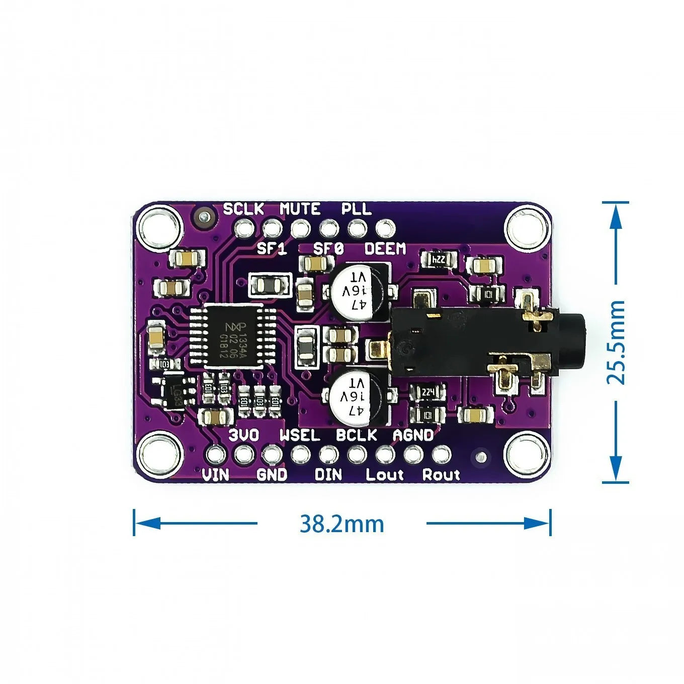 CJMCU-1334 DAC Module CJMCU-1334 UDA1334A I2S DAC Audio Stereo Decoder Module Board For Arduino 3.3V - 5V